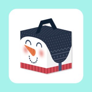 Caja navideña hombre de nieve