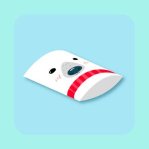 Plantilla Digital: Caja "Oso Polar Navideño"